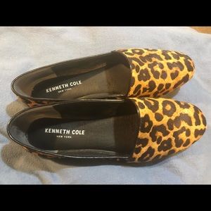 Kenneth Cole animal print slip-ons